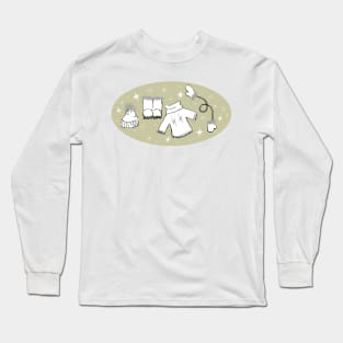 Winter weather snow lover cartoon illustration Long Sleeve T-Shirt